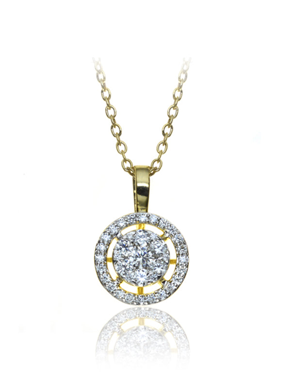 P-14520-AD-Y   Diamond Cluster Pendant