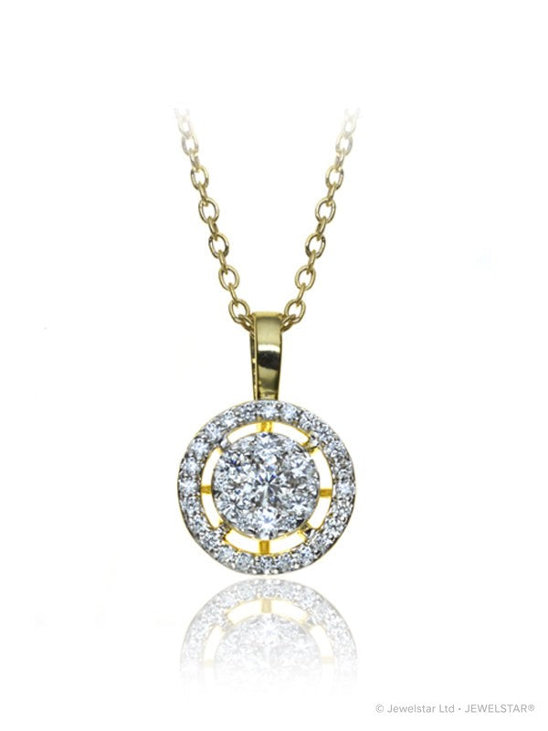 P-14520-AD-Y   Diamond Cluster Pendant
