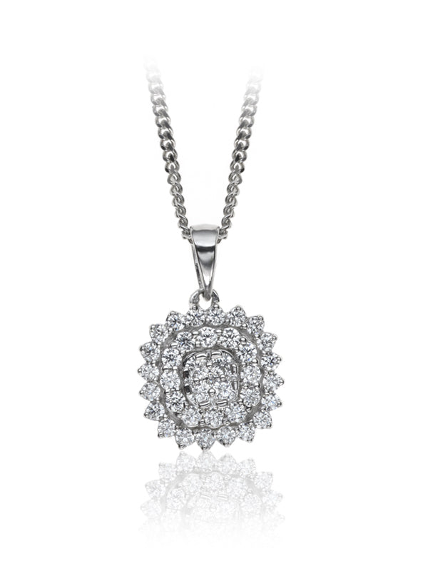 P-14768-AD-W   Diamond Cluster Pendant