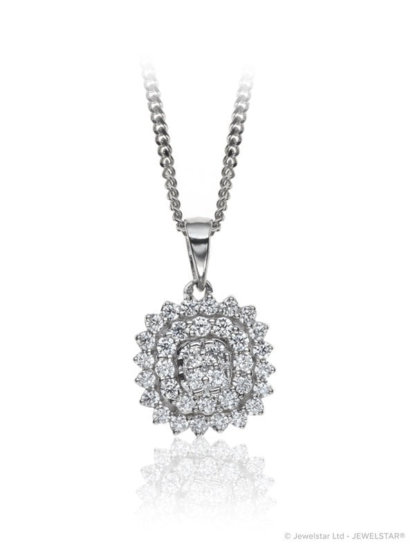 P-14768-AD-W   Diamond Cluster Pendant