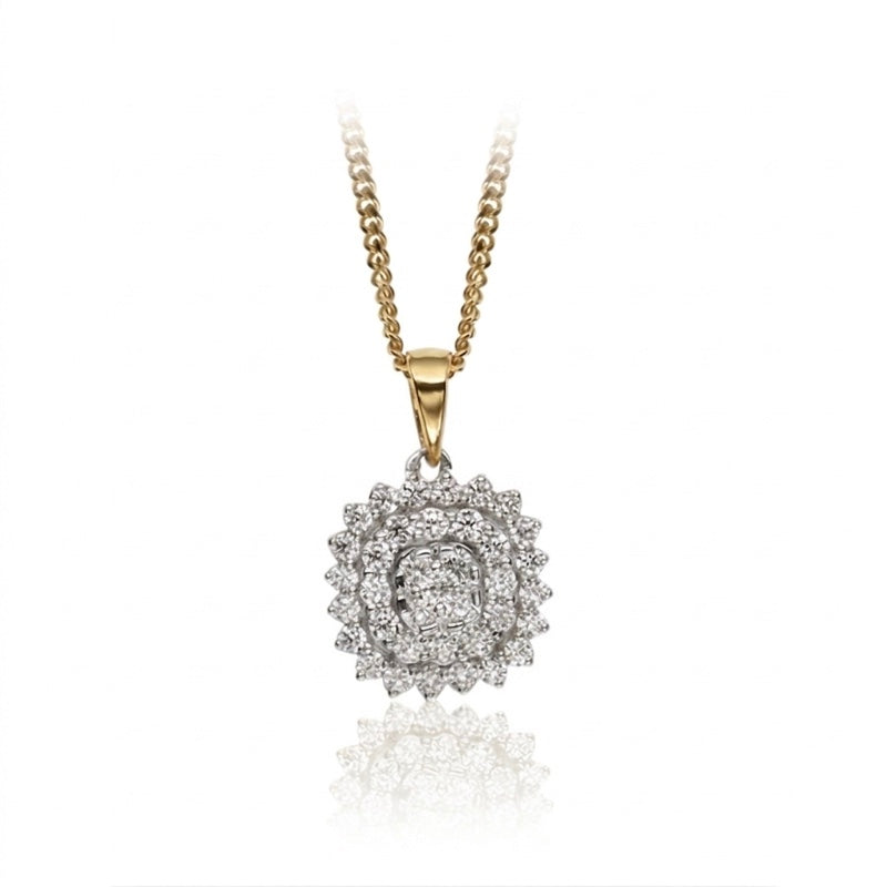 P-14768-AD-Y   Diamond Cluster Pendant