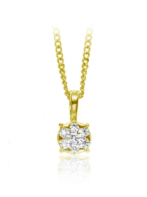 P-15101-AD-Y    Diamond Solitaire/Cluster Pendant