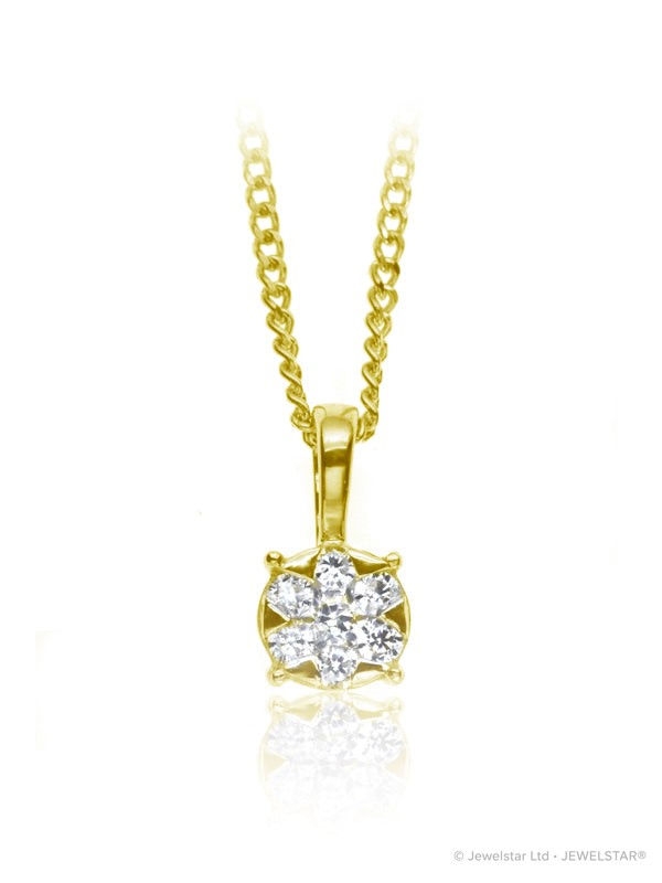 P-15101-AD-Y    Diamond Solitaire/Cluster Pendant