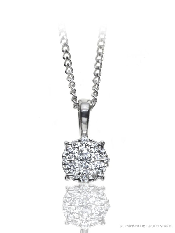 P-15102-AD-W    Diamond Solitaire/Cluster Pendant