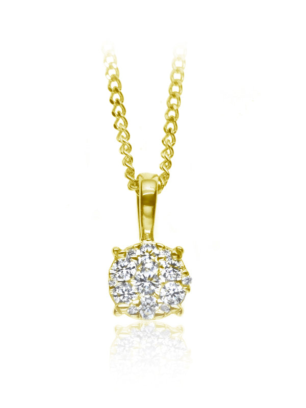 P-15102-AD-Y    Diamond Solitaire/Cluster Pendant