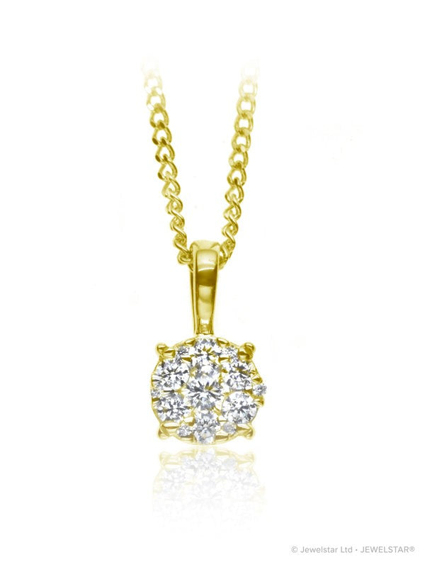 P-15102-AD-Y    Diamond Solitaire/Cluster Pendant