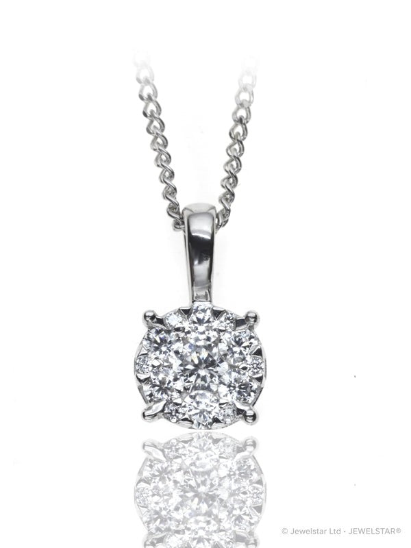 P-15103-AD-W    Diamond Solitaire/Cluster Pendant