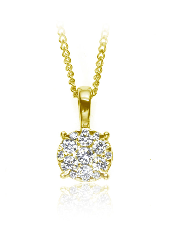 P-15103-AD-Y    Diamond Solitaire/Cluster Pendant