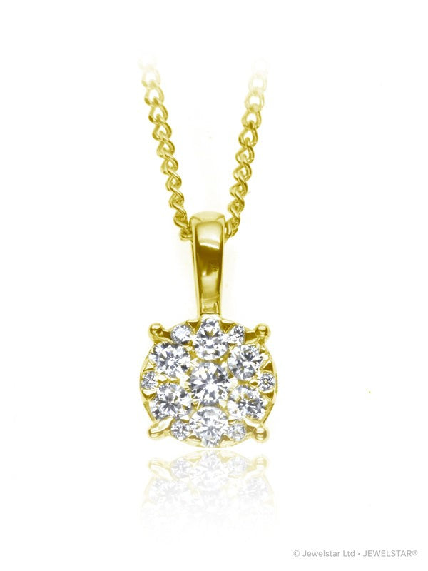 P-15103-AD-Y    Diamond Solitaire/Cluster Pendant