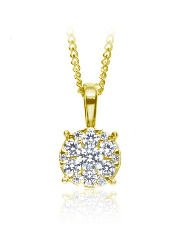 P-15104-AD-Y    Diamond Solitaire/Cluster Pendant