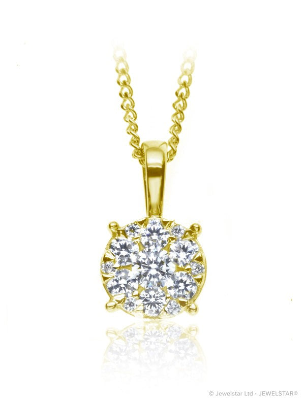 P-15104-AD-Y    Diamond Solitaire/Cluster Pendant