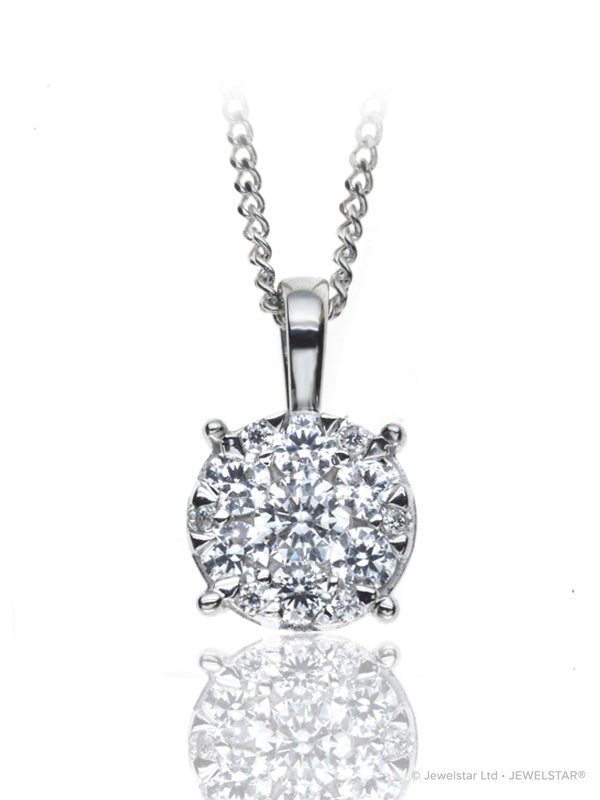 P-15105-AD-W    Diamond Solitaire/Cluster Pendant