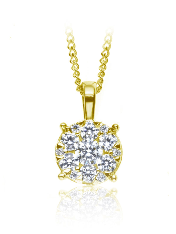 P-15105-AD-Y    Diamond Solitaire/Cluster Pendant