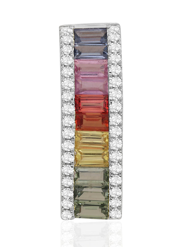 P-52502-CS-W   Diamond & Colour Sapphire Pendant