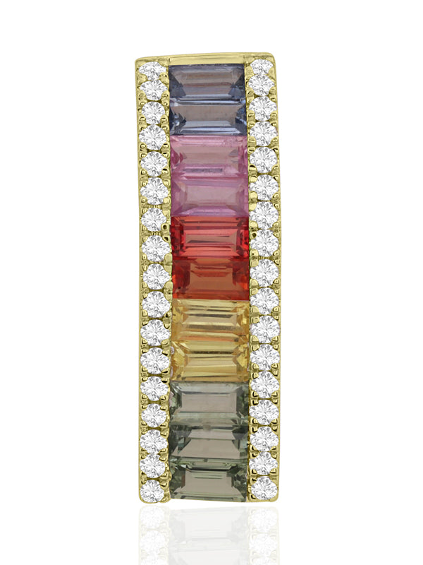 P-52502-CS-Y   Diamond & Colour Sapphire Pendant