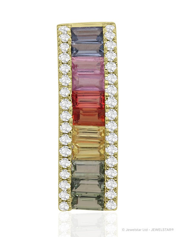P-52502-CS-Y   Diamond & Colour Sapphire Pendant