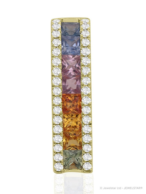 P-52503-CS-Y   Diamond & Colour Sapphire Pendant