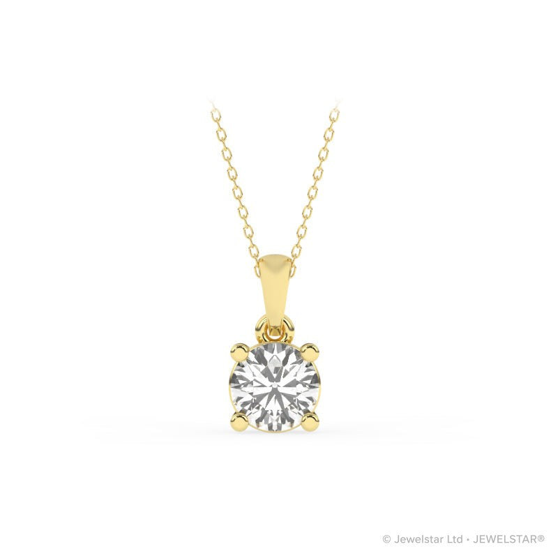 P-11075-AD-Y  0.75ct G-H/SI Brilliant Cut Diamond Solitaire Pendant (IGI Report Included)