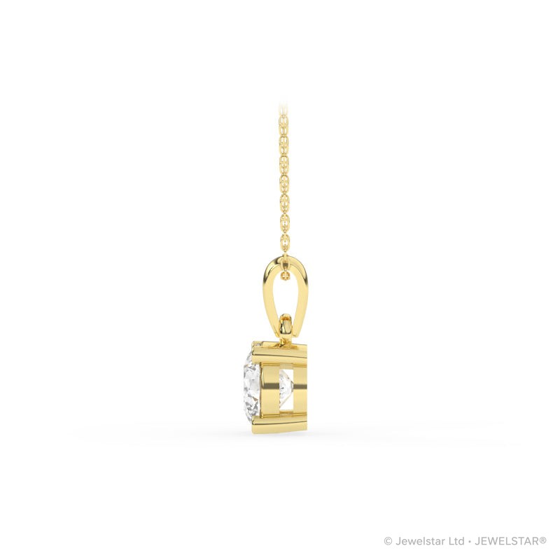 P-11075-AD-Y  0.75ct G-H/SI Brilliant Cut Diamond Solitaire Pendant (IGI Report Included)