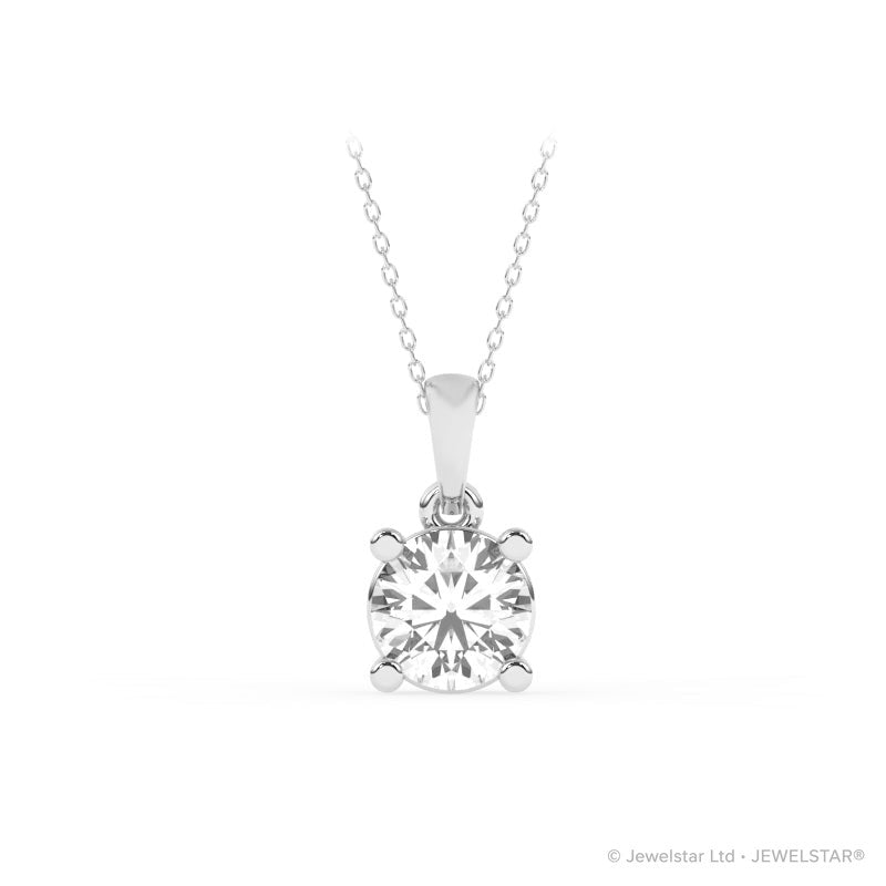 P-11100-AD-W  1.00ct G-H/SI Brilliant Cut Diamond Solitaire Pendant (IGI Report Included)