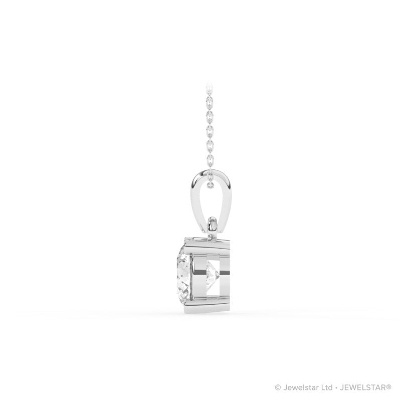 P-11100-AD-W  1.00ct G-H/SI Brilliant Cut Diamond Solitaire Pendant (IGI Report Included)