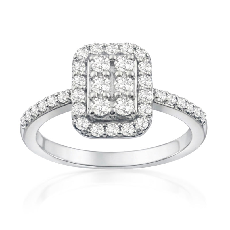 R-21262-AD-W  Diamond Dress Ring 0.72ct