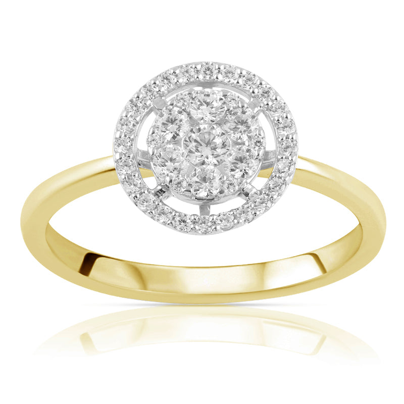 R-21755-AD-Y  Diamond Dress Ring 0.40ct