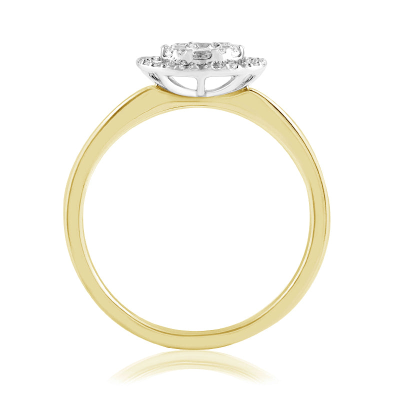 R-21755-AD-Y  Diamond Dress Ring 0.40ct