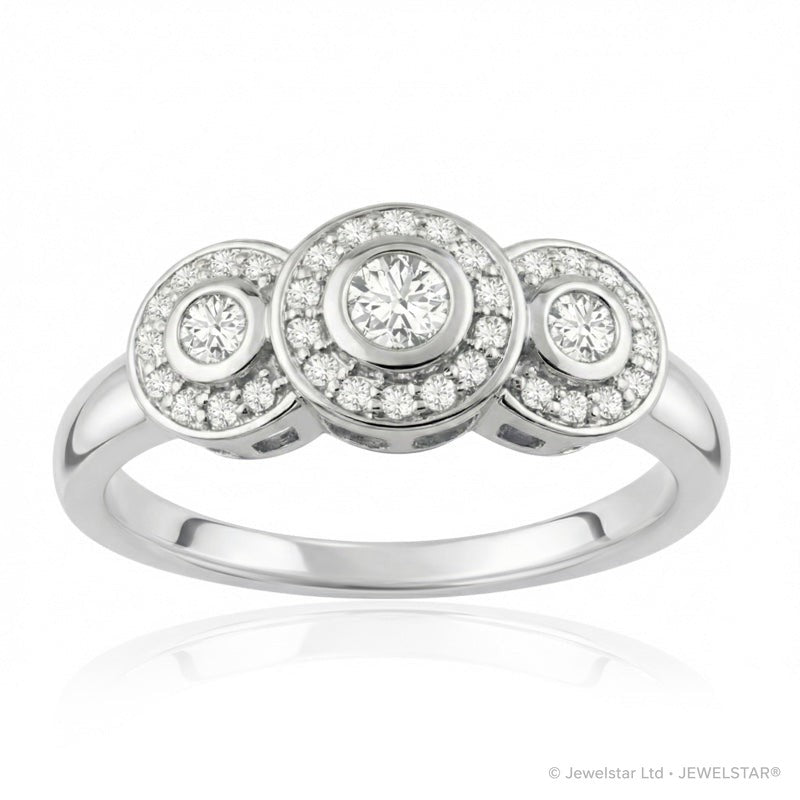 R-22699-AD-W  Diamond Dress Ring 0.35ct