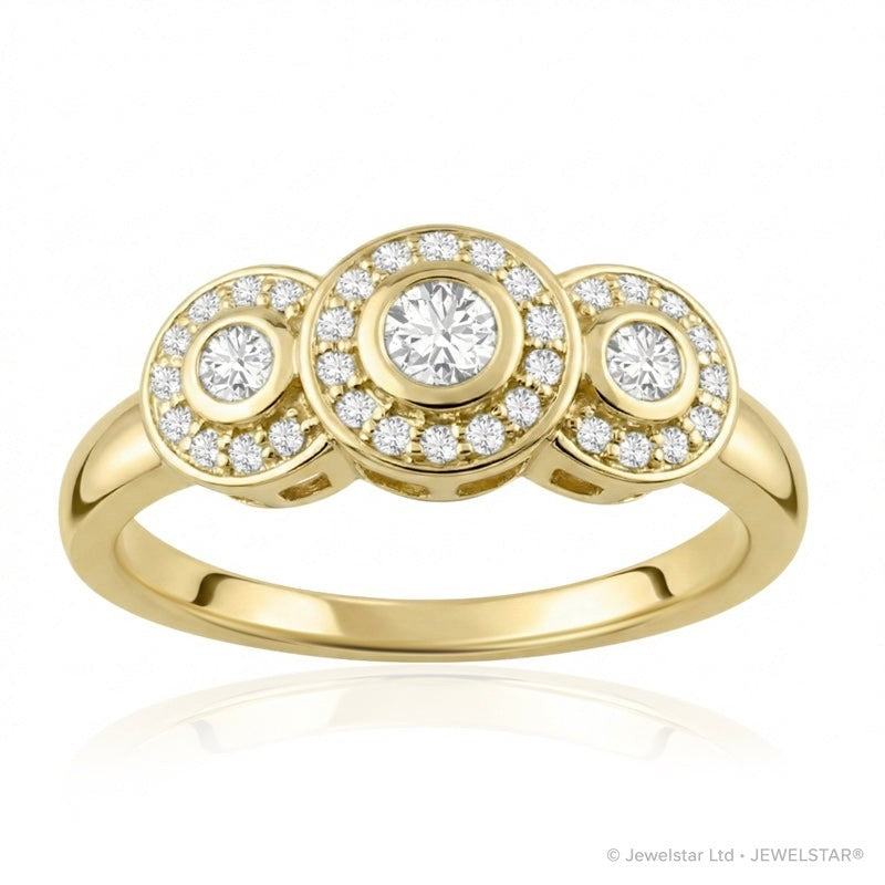 R-22699-AD-Y  Diamond Dress Ring 0.35ct