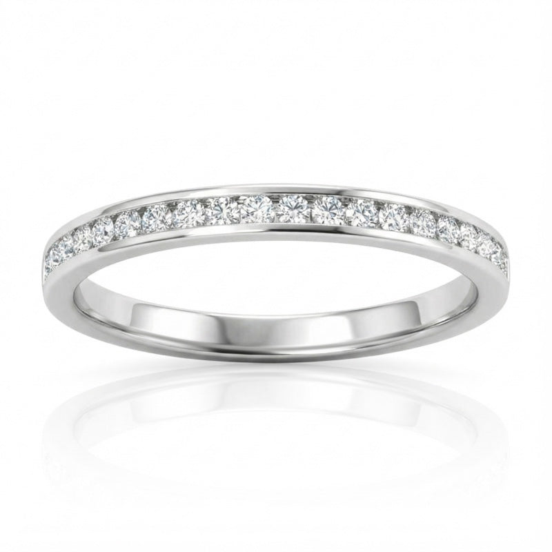 R-22874-AD-W   0.25ct Diamond Half Eternity Ring