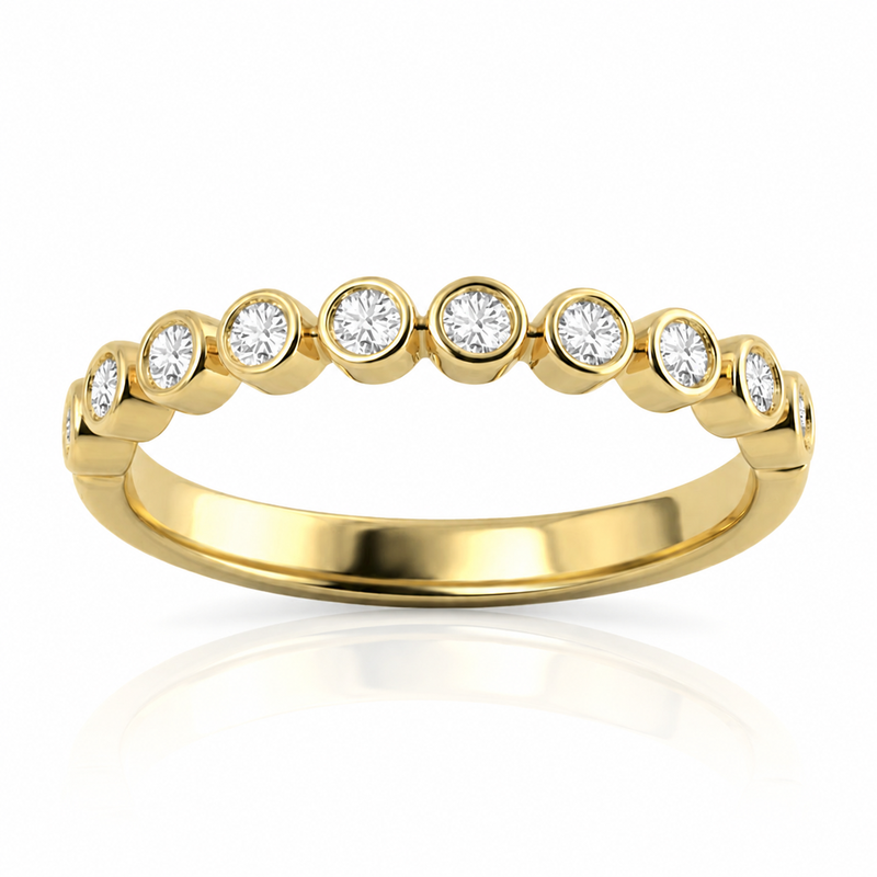 R-22902-AD-Y  Diamond Half Eternity Ring 0.25ct