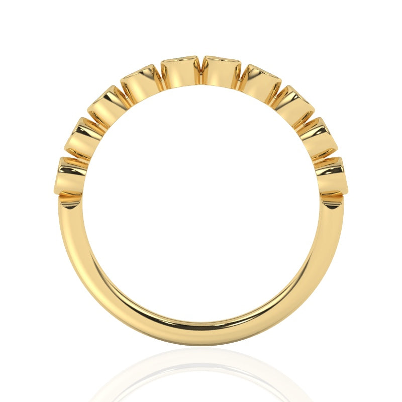 R-22902-RU-Y   Diamond & Ruby Half Eternity Ring