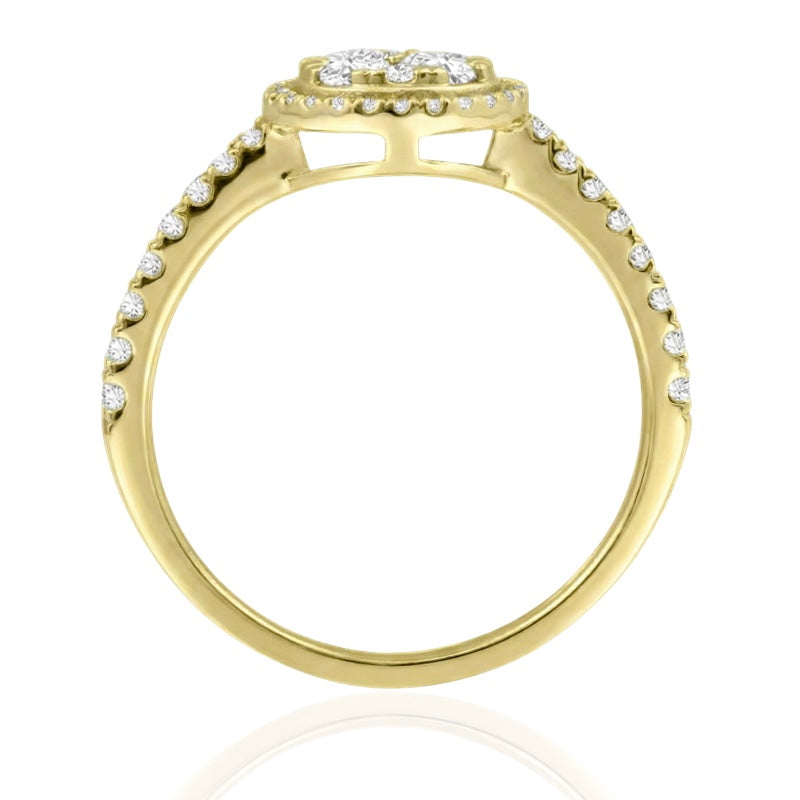 R-23972-AD-Y  Diamond Dress Ring 0.66ct