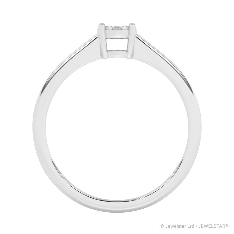 R-25061-AD-W  Diamond Solitaire/Cluster Ring 0.12ct