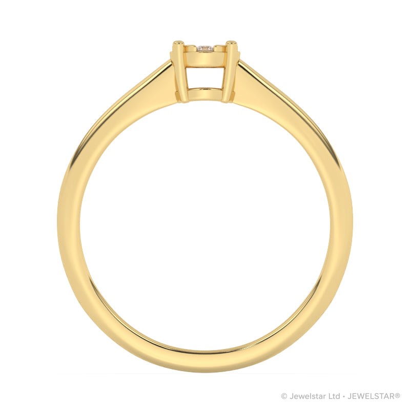 R-25061-AD-Y  Diamond Solitaire/Cluster Ring 0.12ct