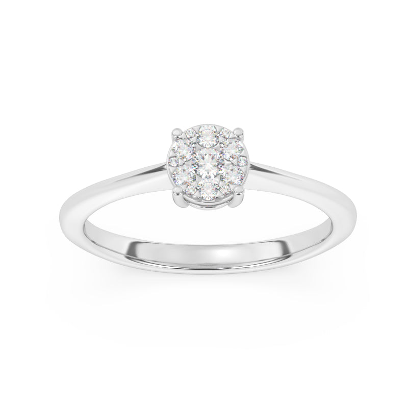 R-25062-AD-W  Diamond Solitaire/Cluster Ring