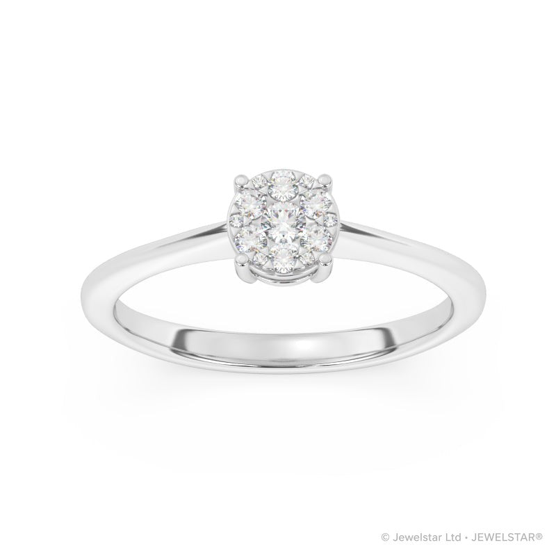 R-25062-AD-W  Diamond Solitaire/Cluster Ring 0.18ct