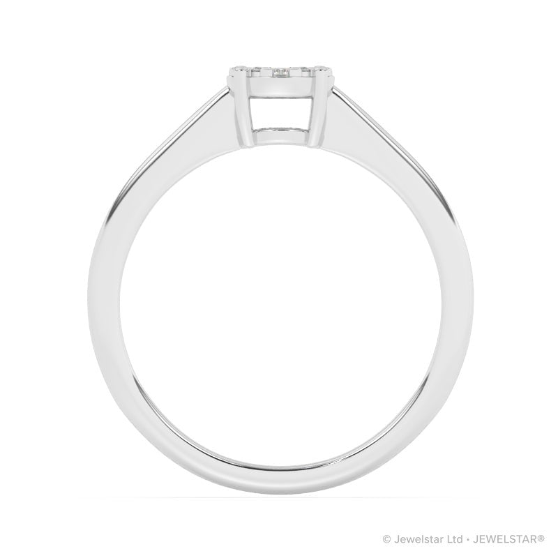 R-25062-AD-W  Diamond Solitaire/Cluster Ring 0.18ct
