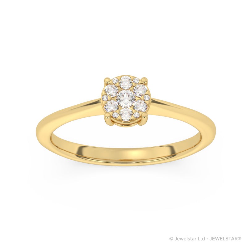 R-25062-AD-Y  Diamond Solitaire/Cluster Ring 0.18ct