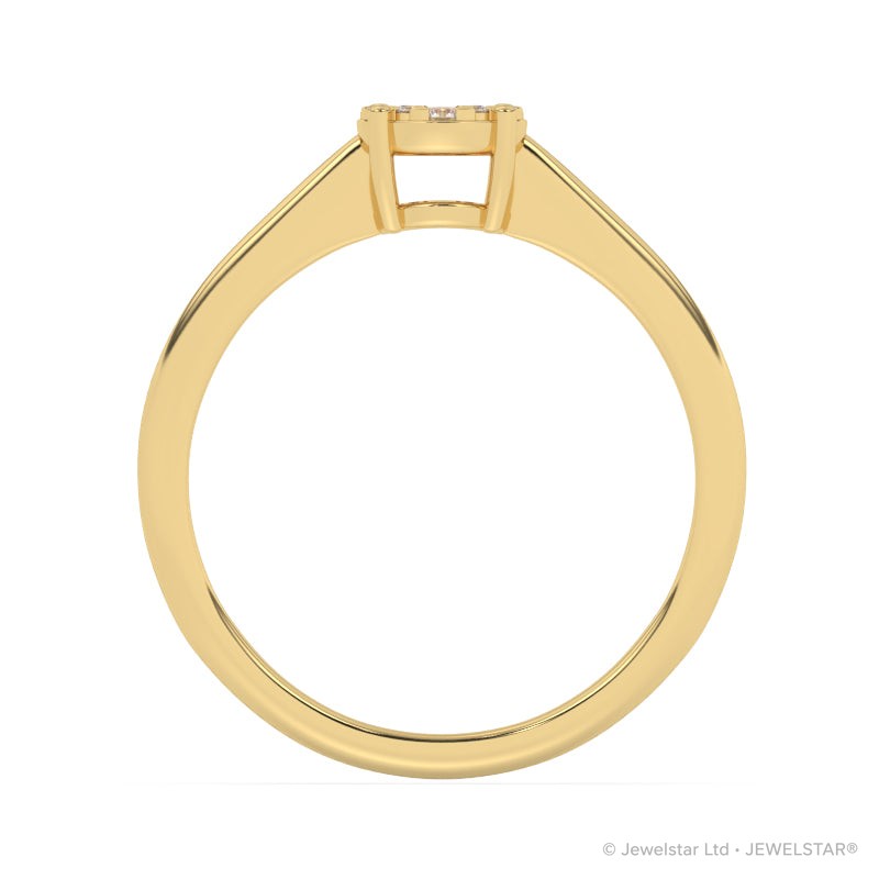 R-25062-AD-Y  Diamond Solitaire/Cluster Ring 0.18ct