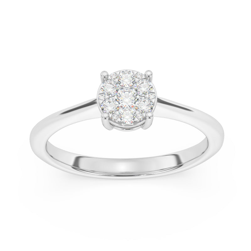 R-25063-AD-W  Diamond Solitaire/Cluster Ring
