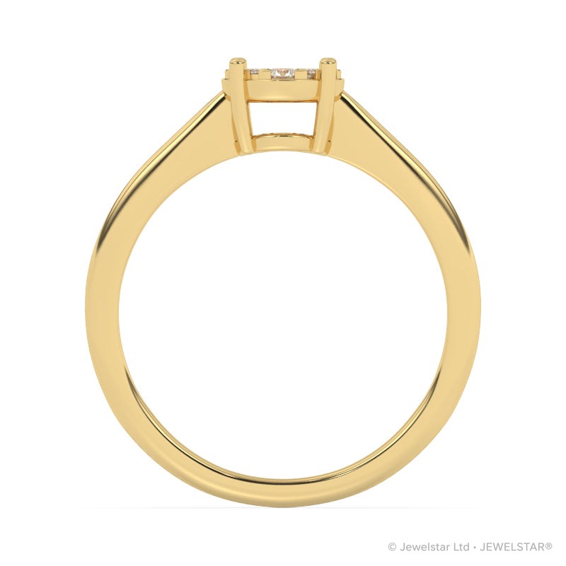 R-25063-AD-Y  Diamond Solitaire/Cluster Ring 0.27ct