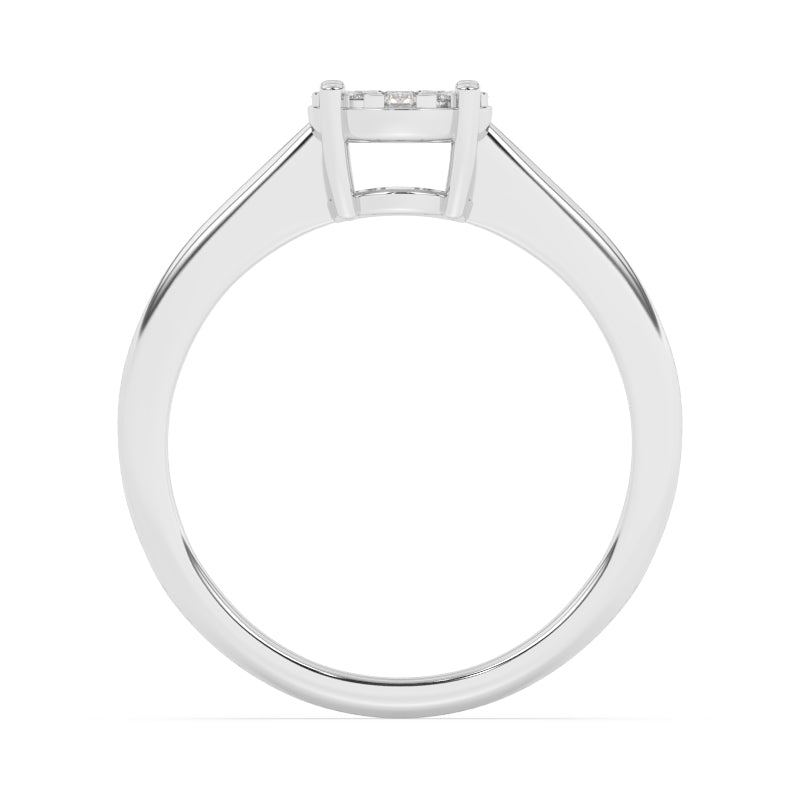 R-25064-AD-W  Diamond Solitaire/Cluster Ring