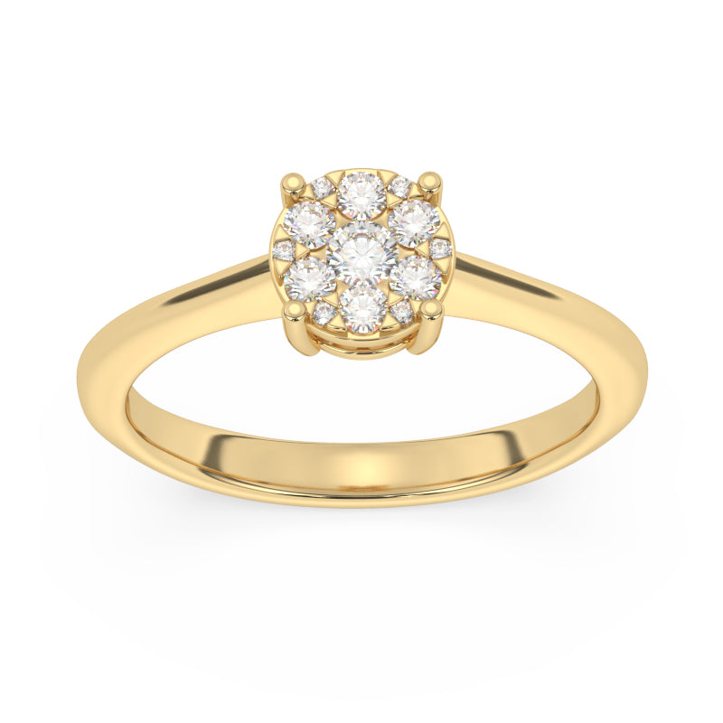 R-25064-AD-Y  Diamond Solitaire/Cluster Ring