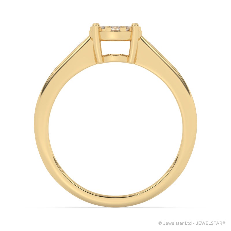 R-25064-AD-Y  Diamond Solitaire/Cluster Ring 0.33ct
