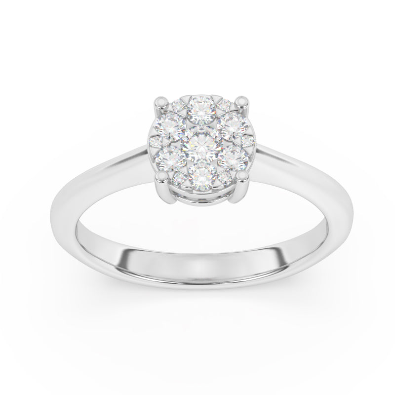 R-25065-AD-W  Diamond Solitaire/Cluster Ring