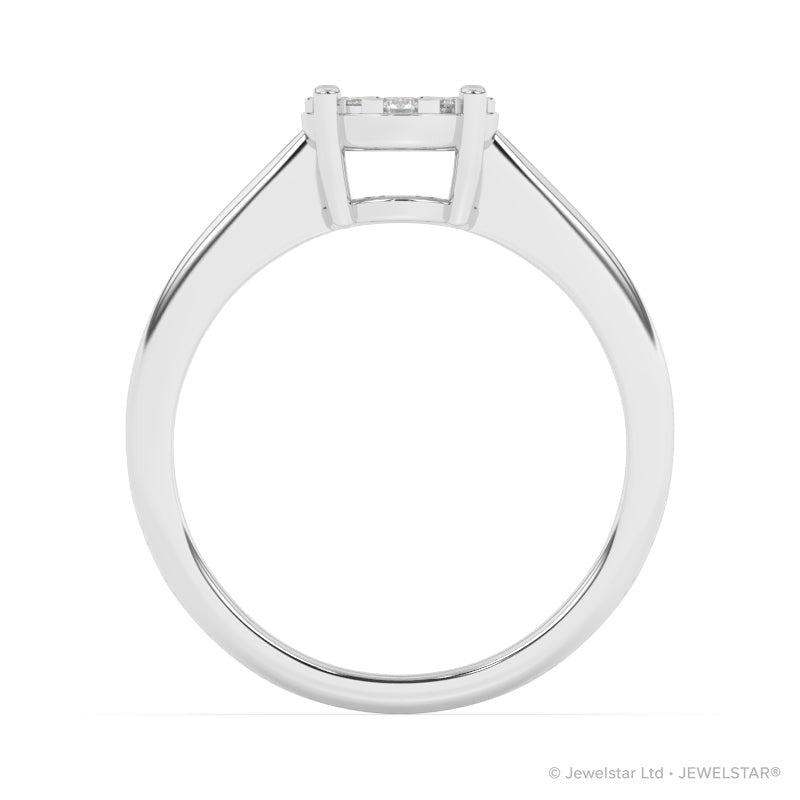 R-25065-AD-W  Diamond Solitaire/Cluster Ring 0.42ct
