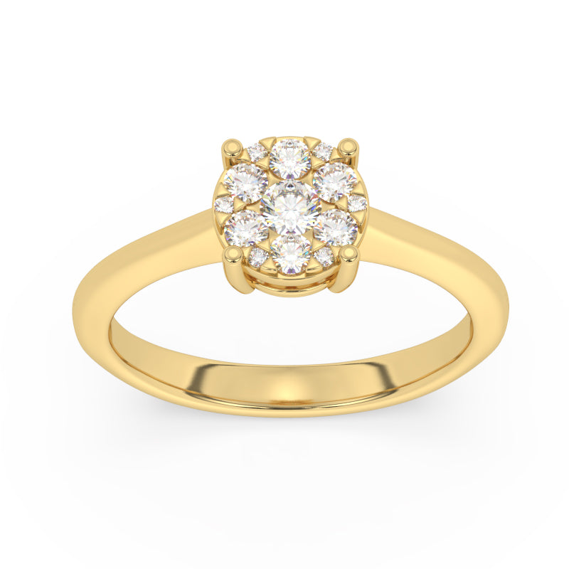 R-25065-AD-Y  Diamond Solitaire/Cluster Ring