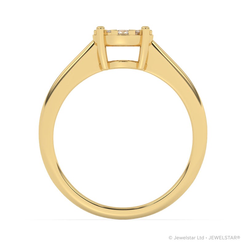R-25065-AD-Y  Diamond Solitaire/Cluster Ring 0.42ct